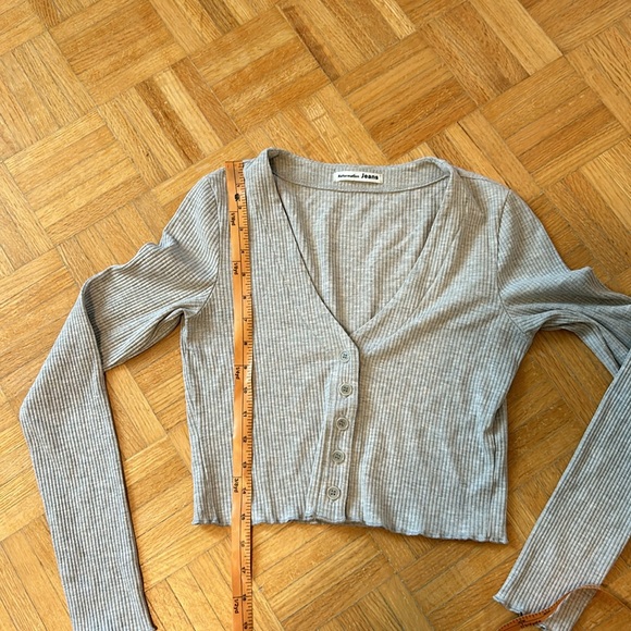 Reformation Light Gray Ribbed Crop Top - Picture 3 of 11